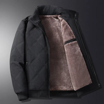 Blouson Rembourré en Cuir Matelassé